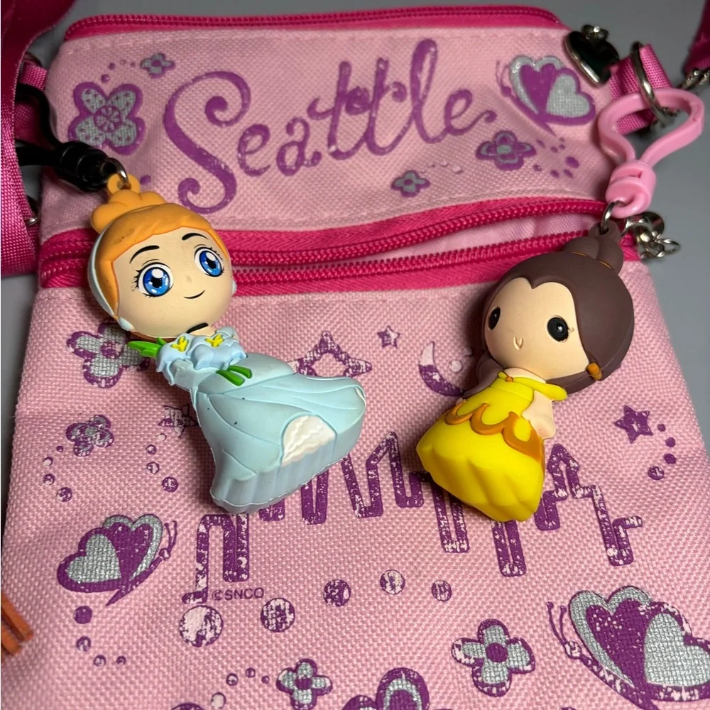 Charming Pink Kids Bag with Character Charms
